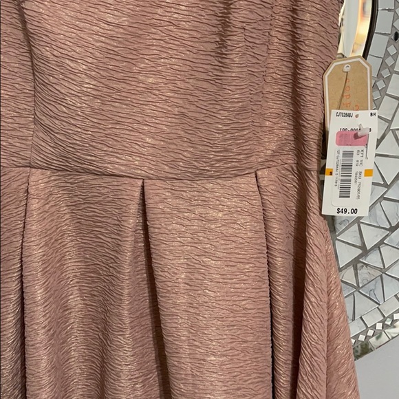 Copper Key Dusty Pink and Gold Dress - Picture 2 of 5